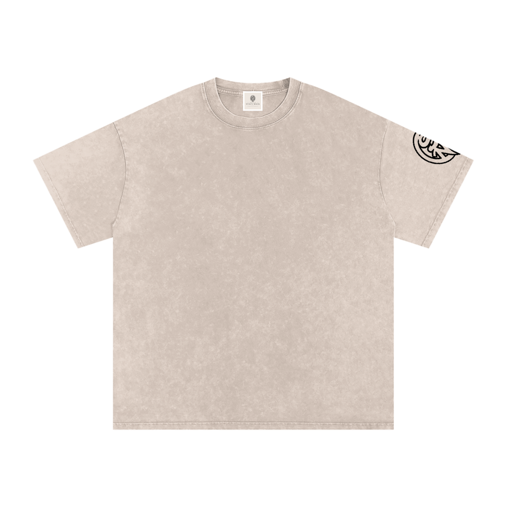 Snow Washed Oversized Cotton T-Shirt