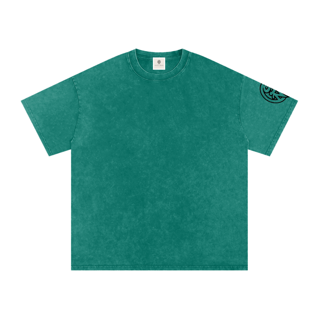 Snow Washed Oversized Cotton T-Shirt