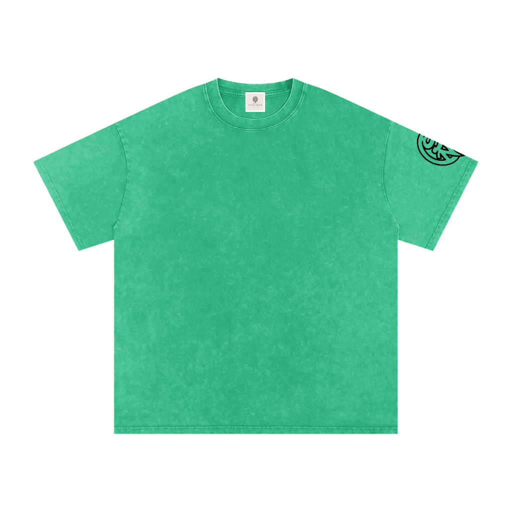 Snow Washed Oversized Cotton T-Shirt