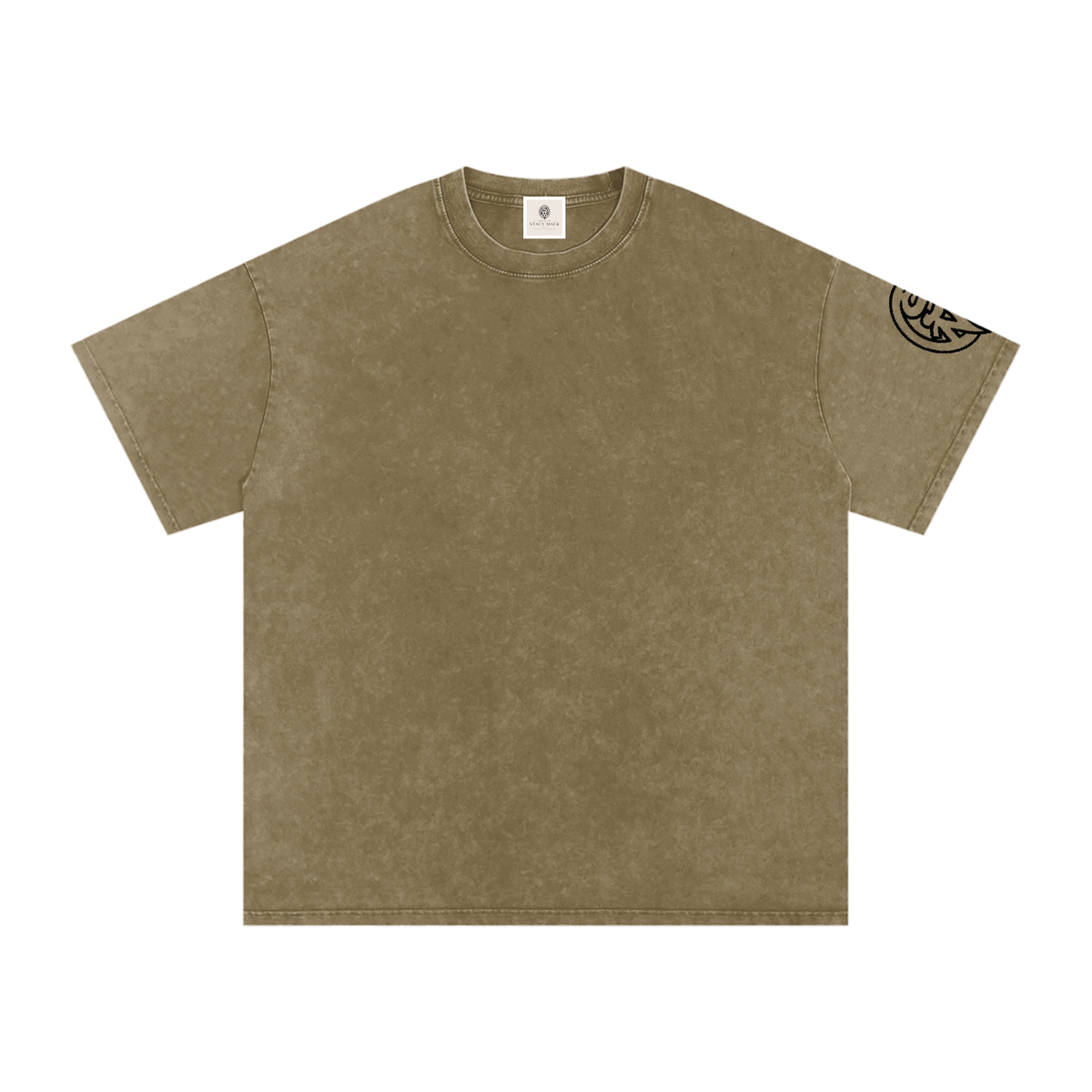 Snow Washed Oversized Cotton T-Shirt