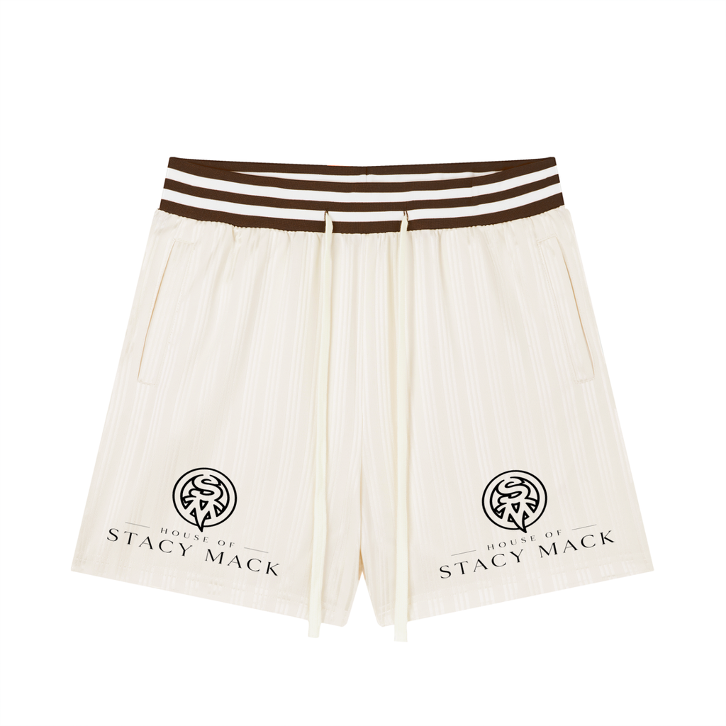 Unisex Striped Drawstring Shorts