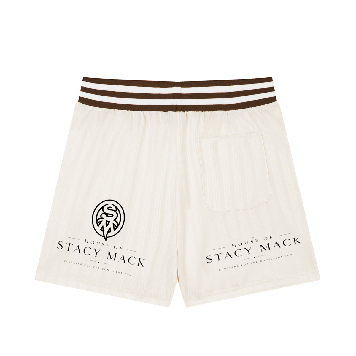 Unisex Striped Drawstring Shorts