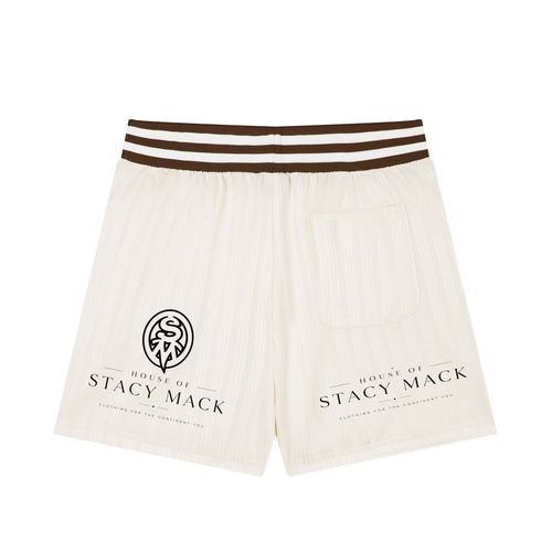 Unisex Striped Drawstring Shorts
