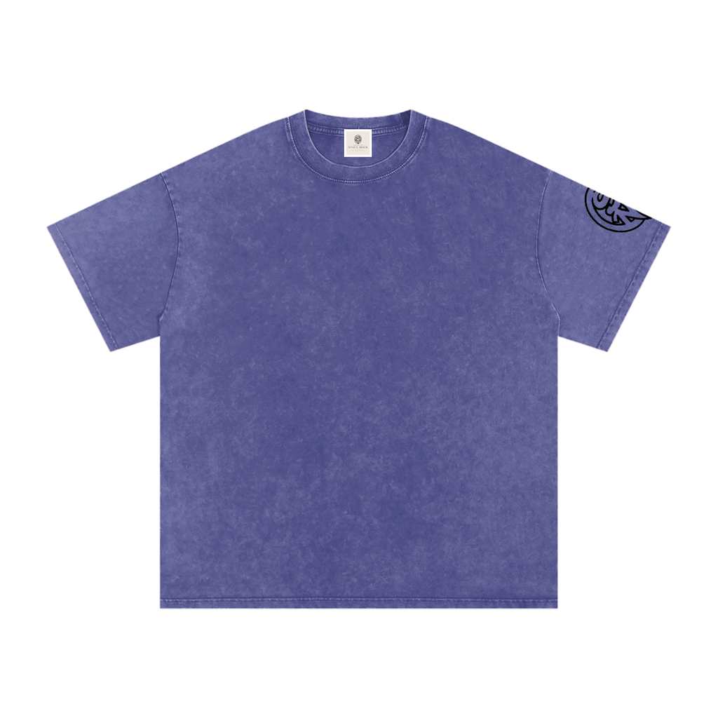 Snow Washed Oversized Cotton T-Shirt