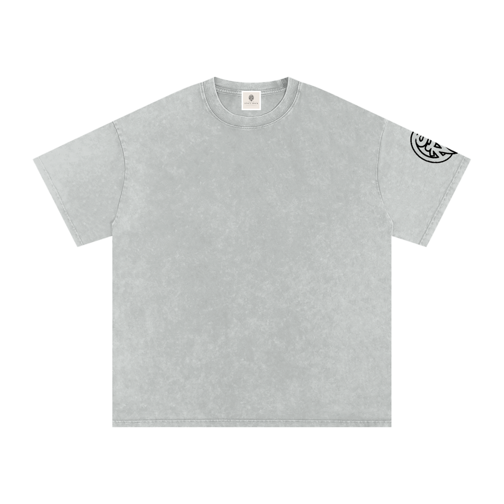 Snow Washed Oversized Cotton T-Shirt