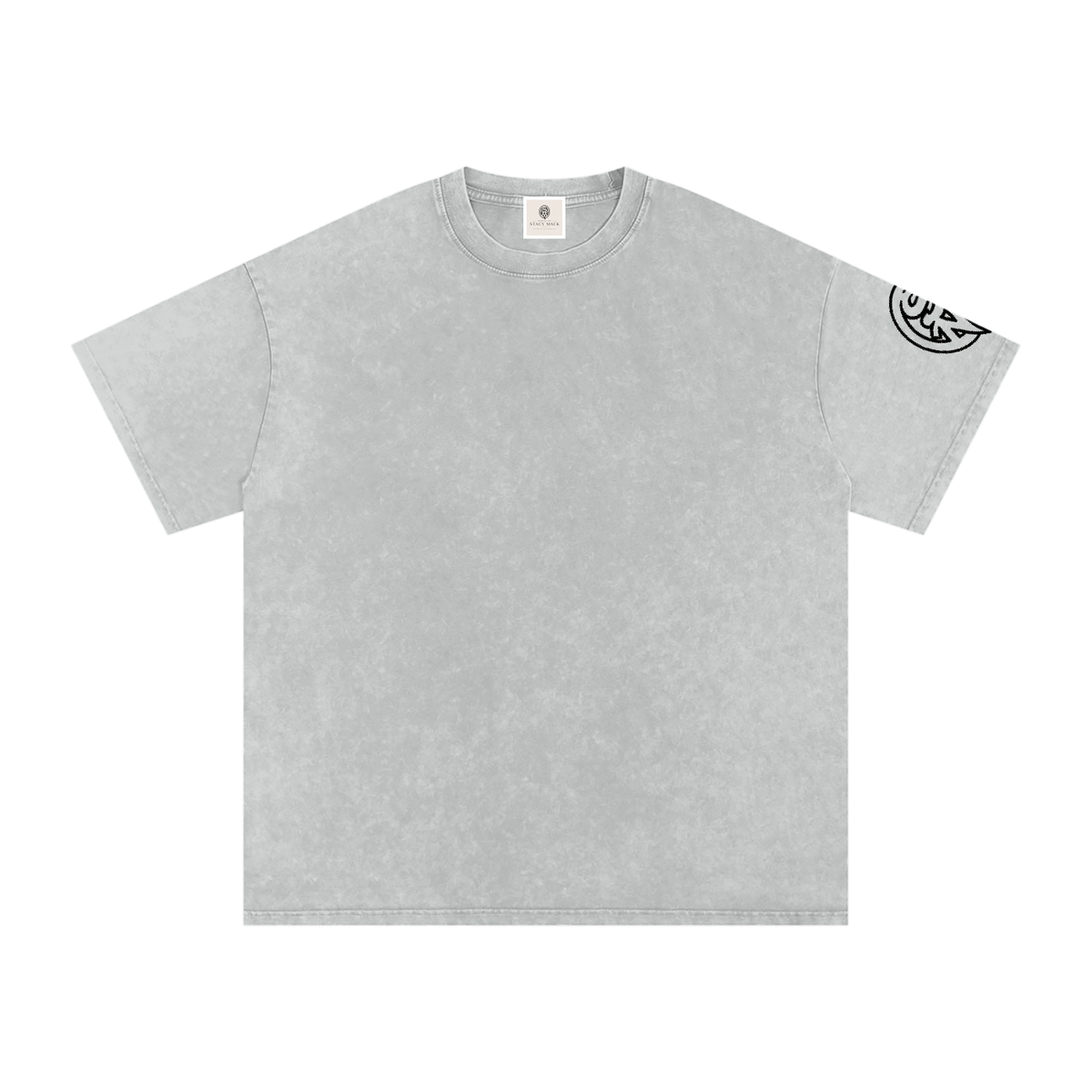 Snow Washed Oversized Cotton T-Shirt