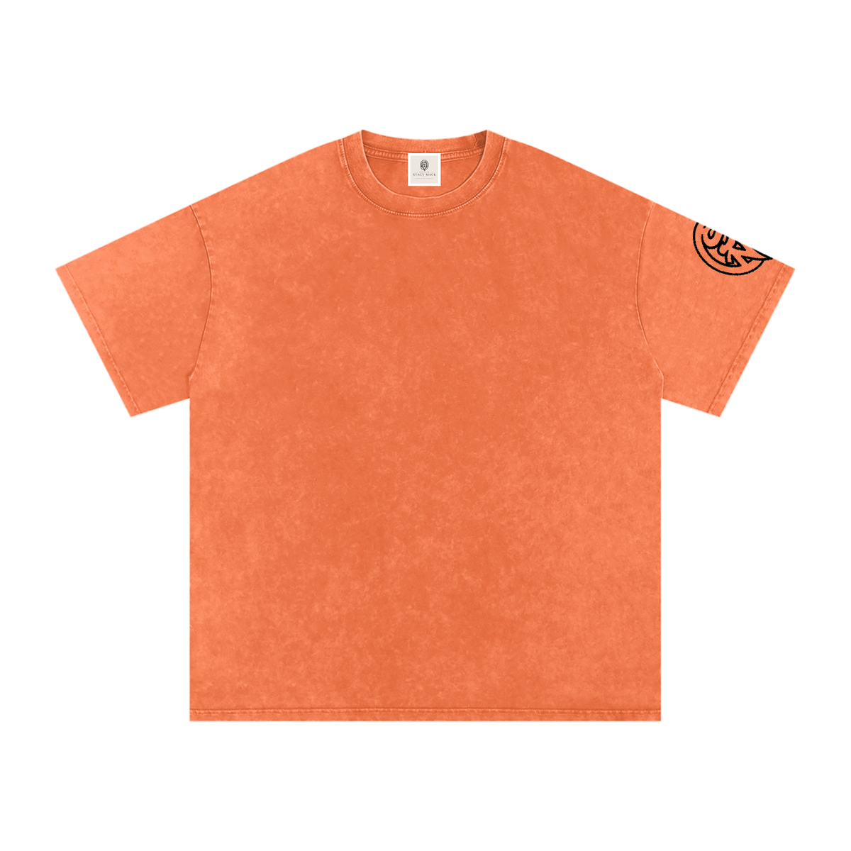 Snow Washed Oversized Cotton T-Shirt