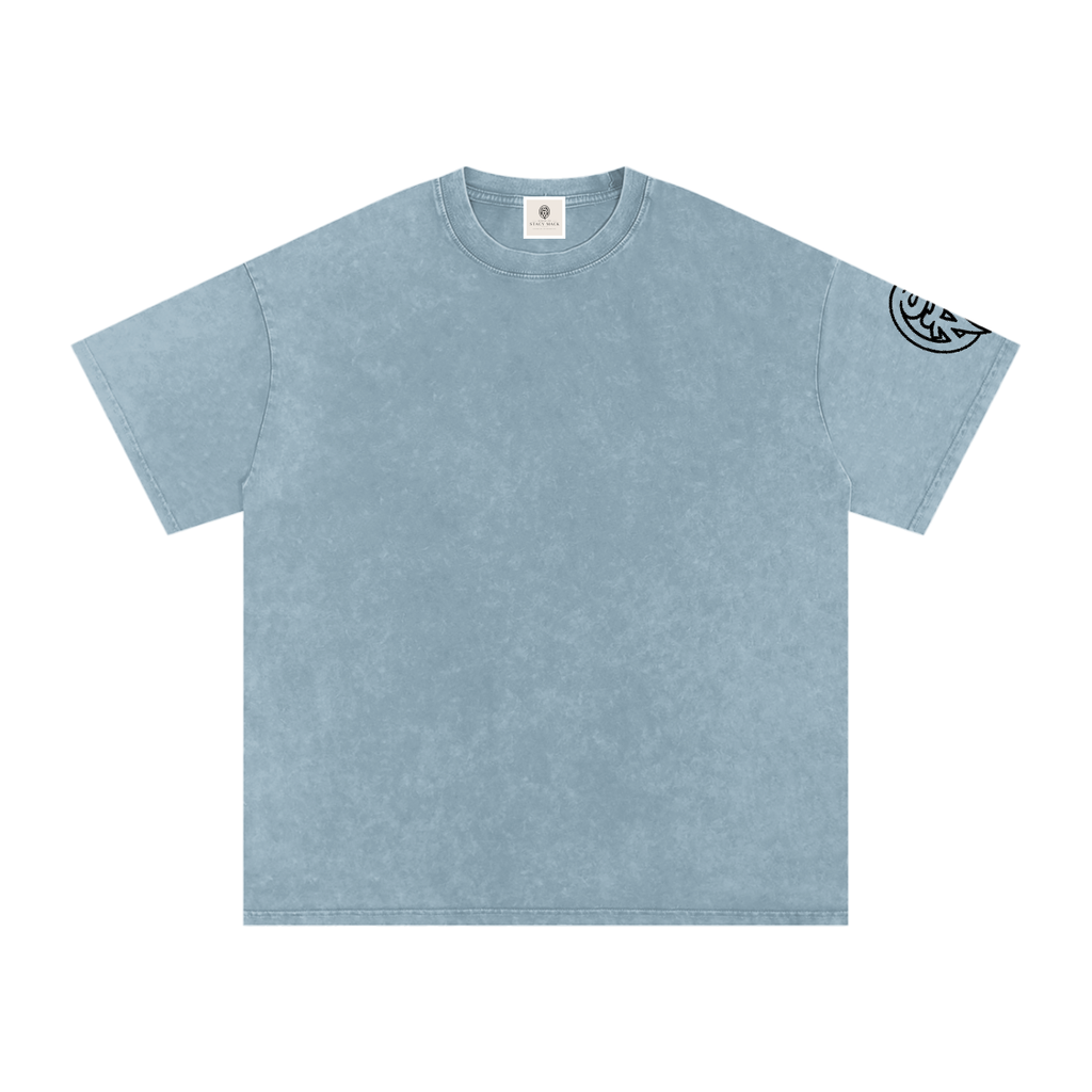 Snow Washed Oversized Cotton T-Shirt