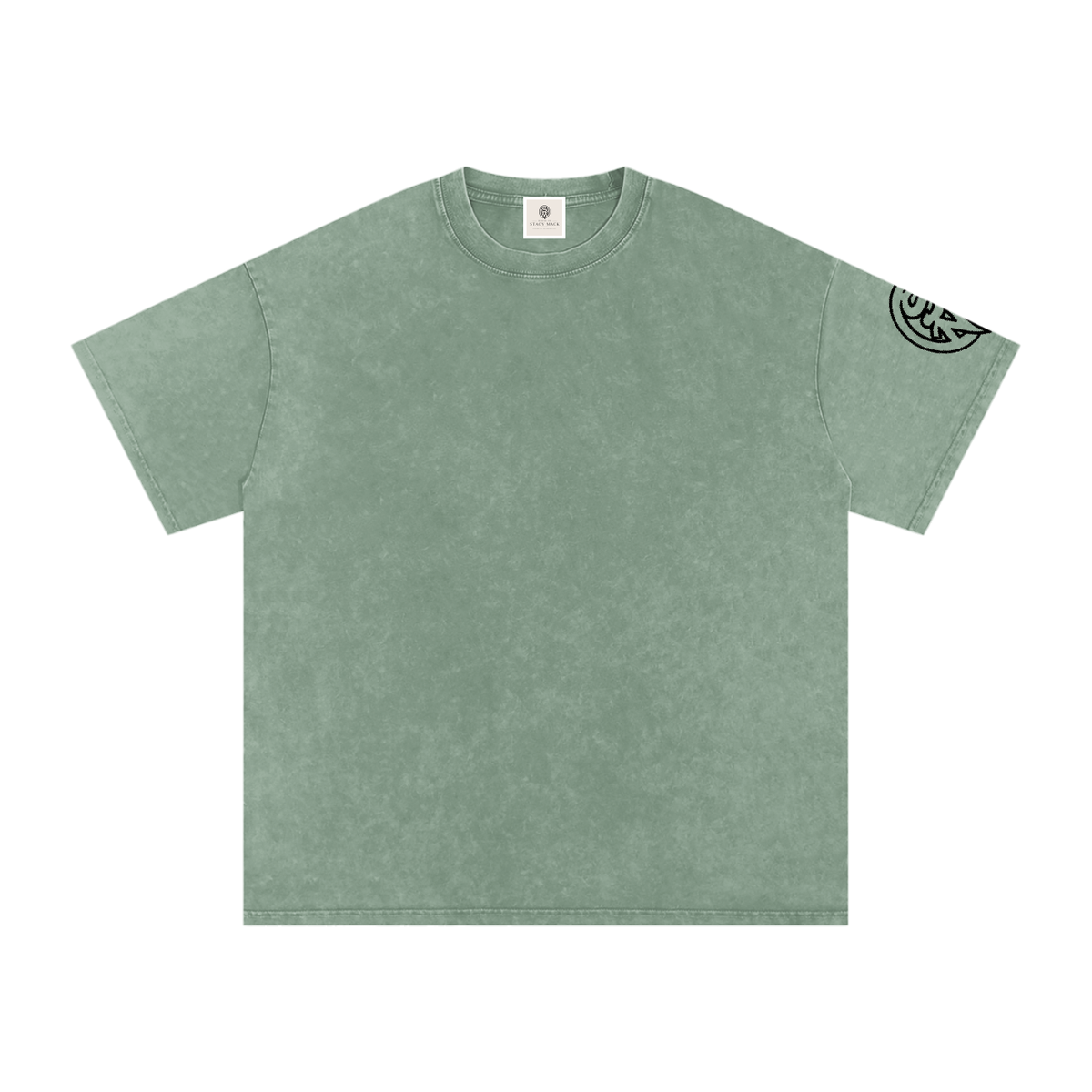 Snow Washed Oversized Cotton T-Shirt