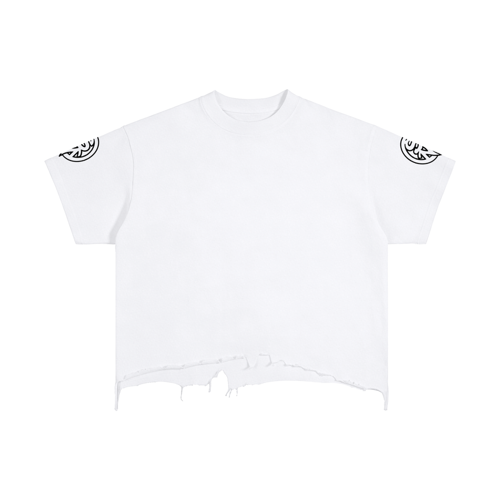 Vintage Wash Boxy Distressed Hem T-Shirt
