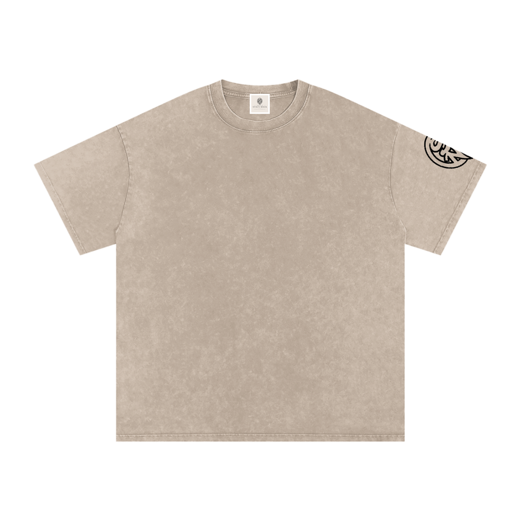 Snow Washed Oversized Cotton T-Shirt