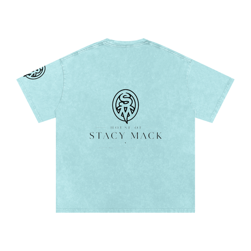 Snow Washed Oversized Cotton T-Shirt