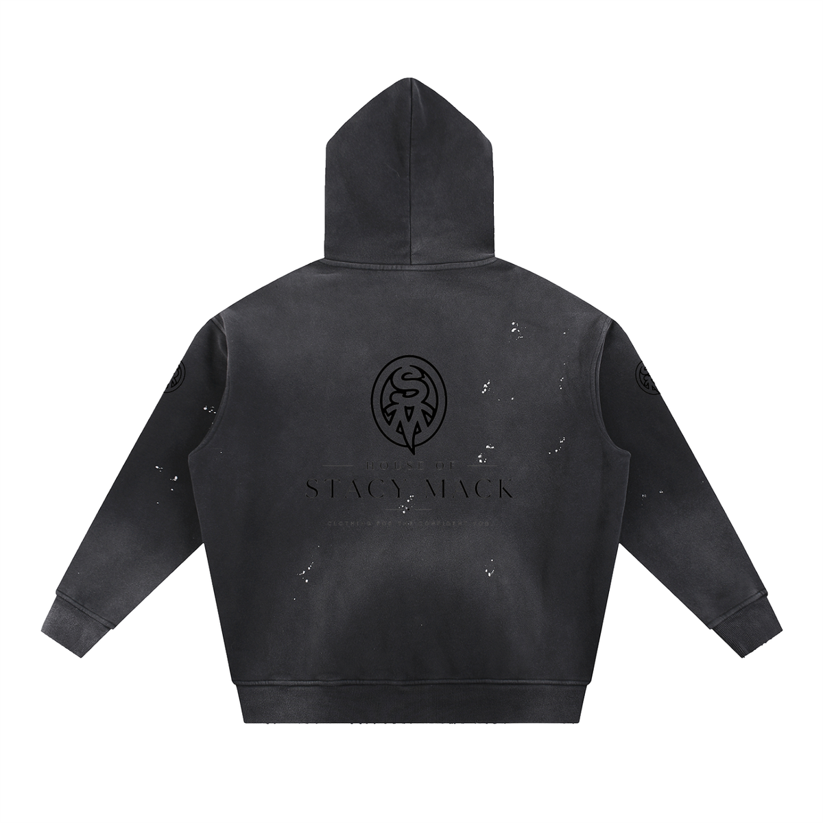 Vintage Washed Frayed Fleece Hoodie