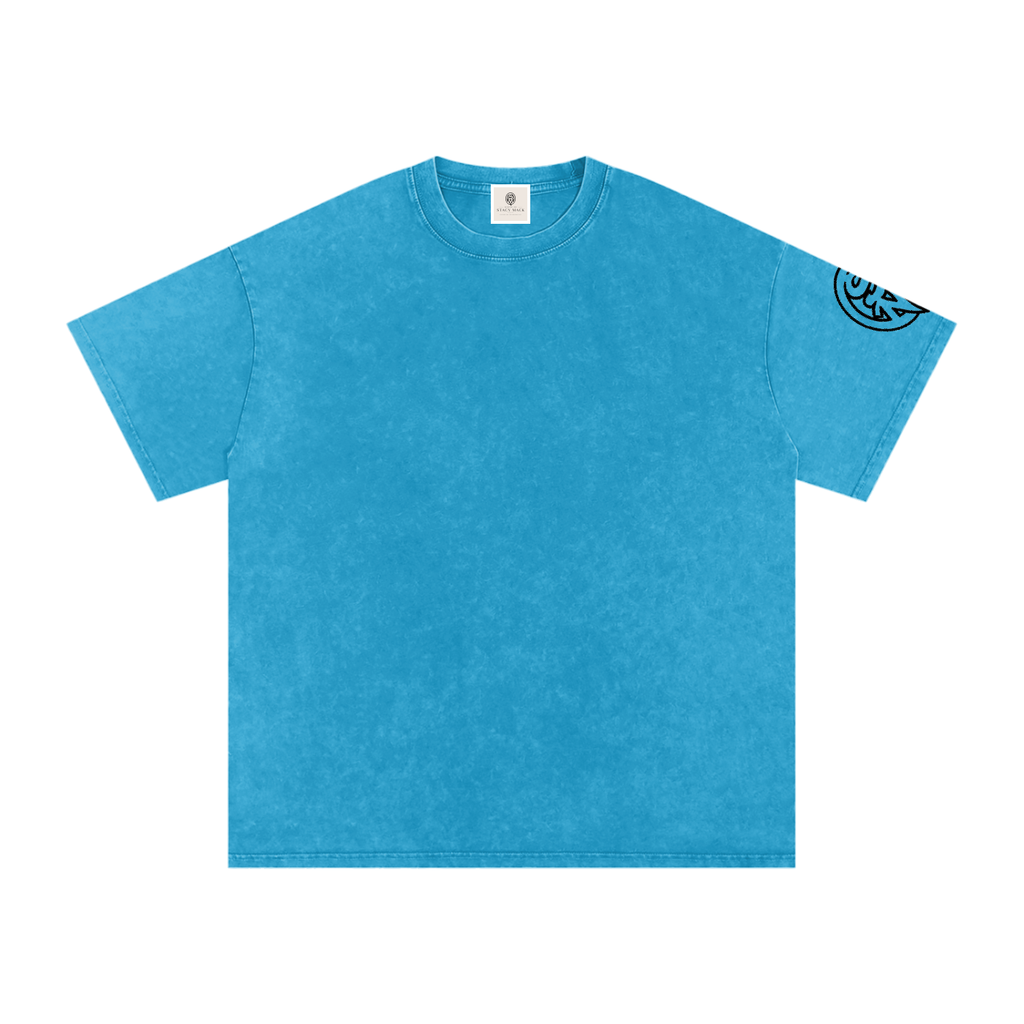Snow Washed Oversized Cotton T-Shirt