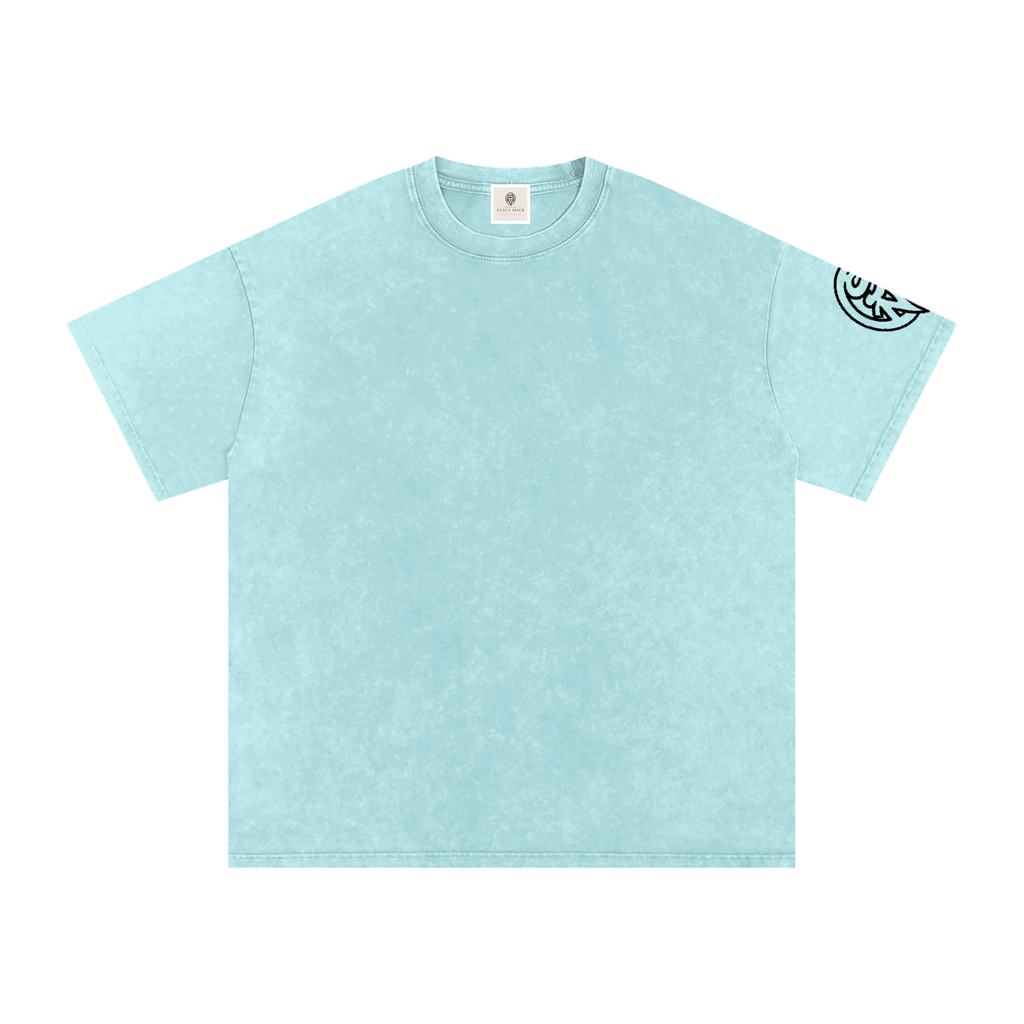 Snow Washed Oversized Cotton T-Shirt
